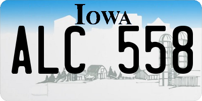 IA license plate ALC558