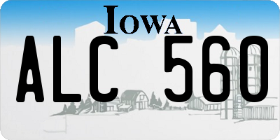IA license plate ALC560
