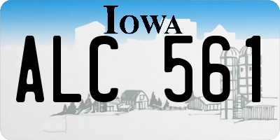 IA license plate ALC561
