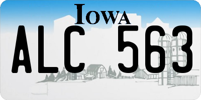 IA license plate ALC563
