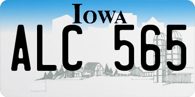 IA license plate ALC565