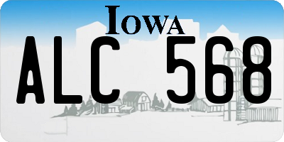IA license plate ALC568