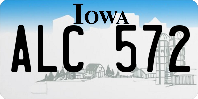 IA license plate ALC572