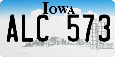 IA license plate ALC573