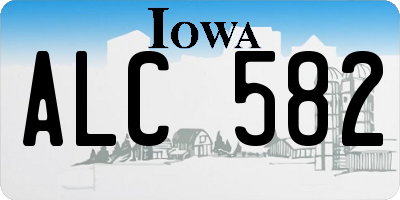 IA license plate ALC582