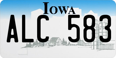 IA license plate ALC583