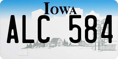 IA license plate ALC584