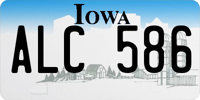 IA license plate ALC586