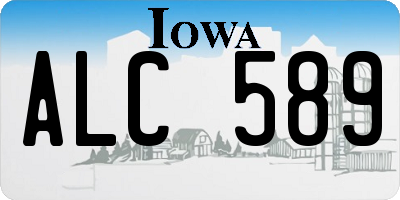 IA license plate ALC589