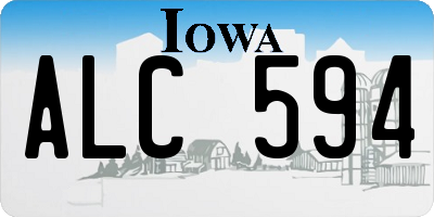 IA license plate ALC594