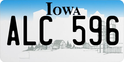 IA license plate ALC596