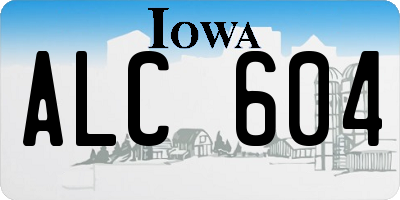 IA license plate ALC604