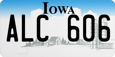 IA license plate ALC606