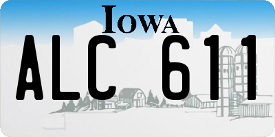 IA license plate ALC611