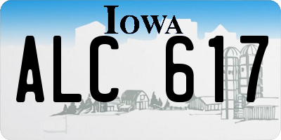 IA license plate ALC617