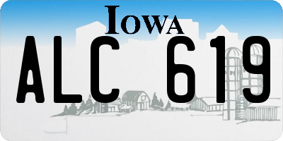 IA license plate ALC619