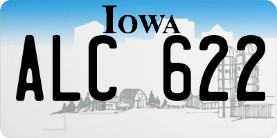 IA license plate ALC622