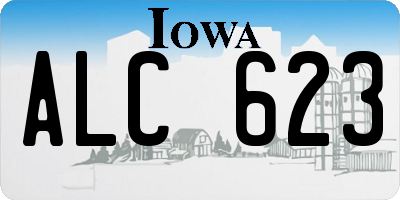IA license plate ALC623