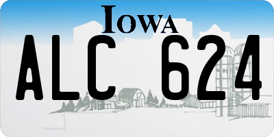 IA license plate ALC624