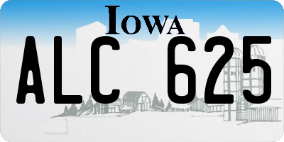 IA license plate ALC625