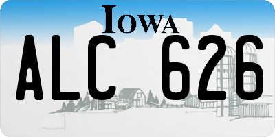 IA license plate ALC626