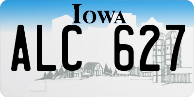 IA license plate ALC627