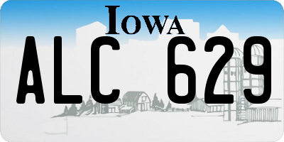 IA license plate ALC629
