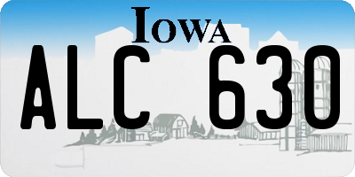 IA license plate ALC630