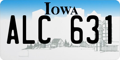 IA license plate ALC631