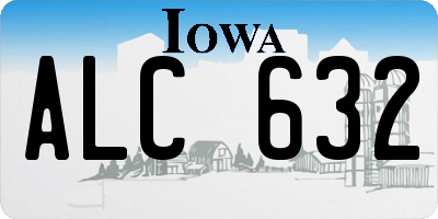 IA license plate ALC632