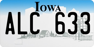 IA license plate ALC633