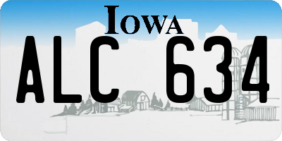 IA license plate ALC634