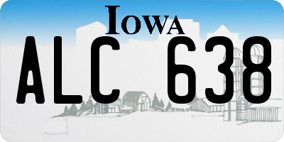 IA license plate ALC638