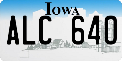 IA license plate ALC640