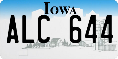 IA license plate ALC644