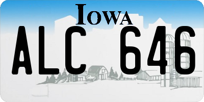 IA license plate ALC646