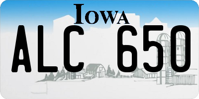 IA license plate ALC650