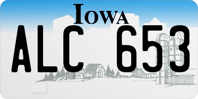 IA license plate ALC653