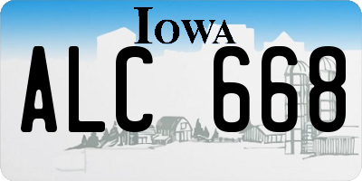 IA license plate ALC668