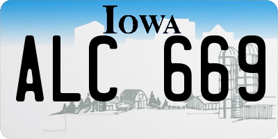 IA license plate ALC669