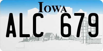 IA license plate ALC679