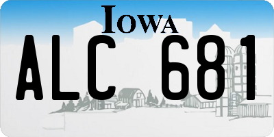 IA license plate ALC681