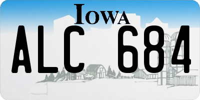 IA license plate ALC684