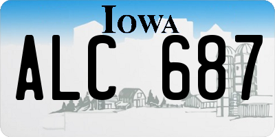 IA license plate ALC687