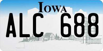 IA license plate ALC688