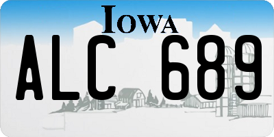 IA license plate ALC689