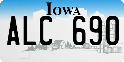 IA license plate ALC690