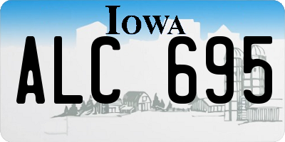 IA license plate ALC695