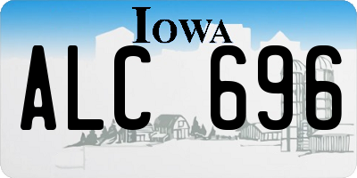 IA license plate ALC696