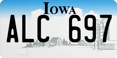 IA license plate ALC697